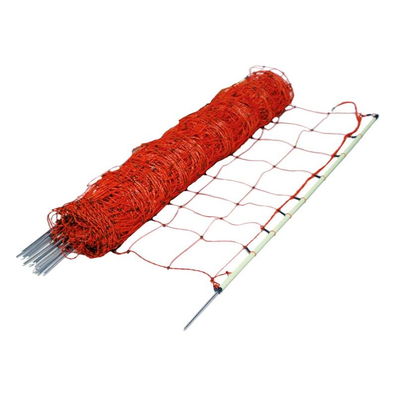 foto del prodotto euronetz gallagher rete per capra arancio altezza 105 cm 1 punta con 14 picchetti lunghezza 50 m