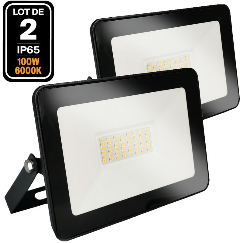 foto del prodotto europalamp 2 x 100w ipad led faretti bianco freddo 6500k alta luminosit 