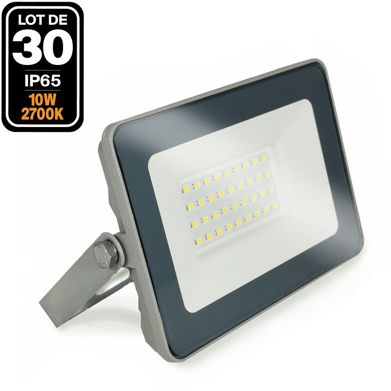 foto del prodotto europalamp 30 proiettori proline led da 10w bianco caldo 3000k alta luminosit 
