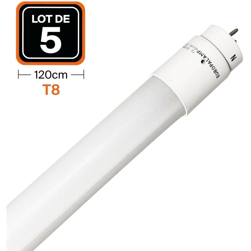 foto del prodotto europalamp 5 tubi neon led 18w 120cm t8 blanc neutre 4500k gamme pro t8 18w 120cm t8 blanc neutre 4500k gamme pro