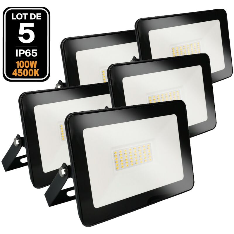foto del prodotto europalamp 5 x 100w led ipad proiettori bianco neutro 4000k alta luminosit 