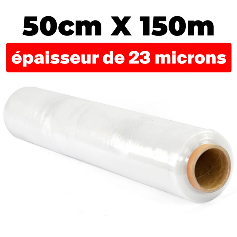 foto del prodotto europalamp film stretch trasparente 50cmx150m e 23 micron di spessore 