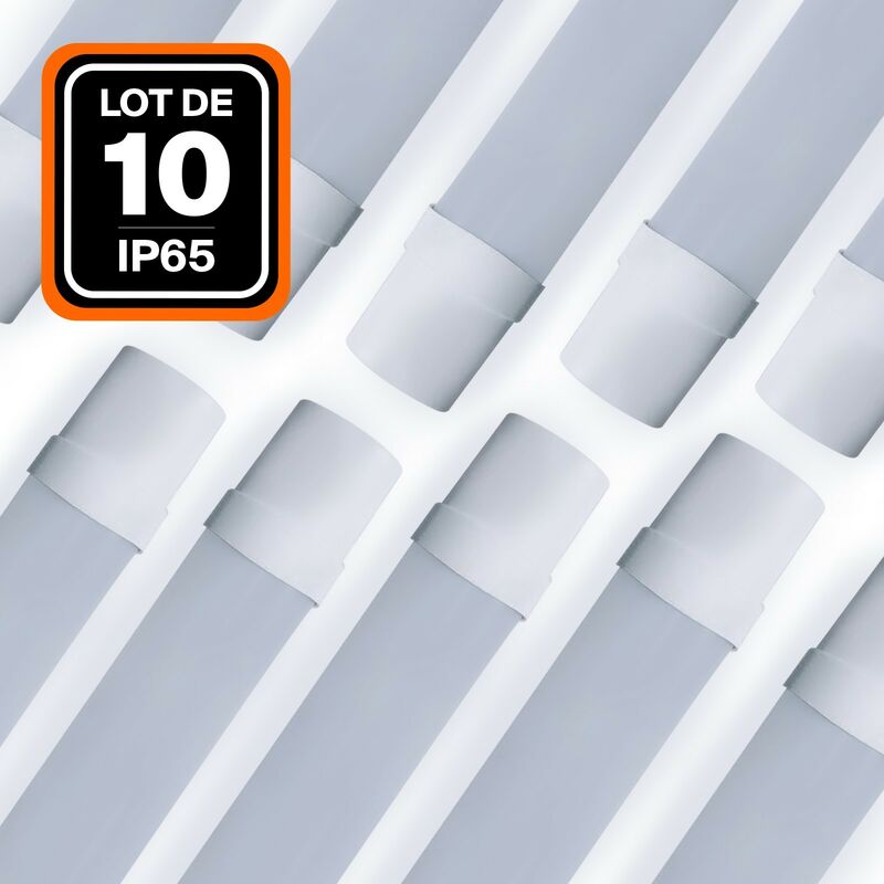 foto del prodotto europalamp lotto di 10. tubo led 36w 4000k luce neutra. led striscia led smd impermeabile