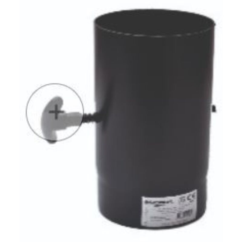 foto del prodotto europrofil canna in acciaio nero 30 cm diametro 130 c valvola