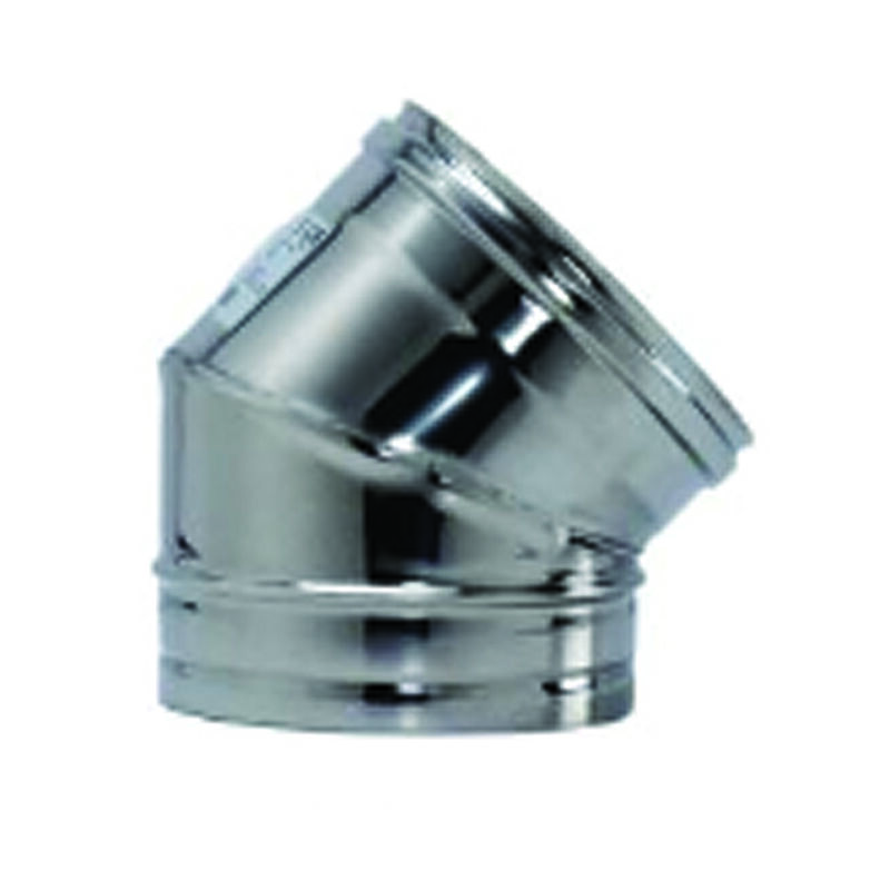foto del prodotto europrofil gomito a 45 acciaio inox aisi 304 monoparete spessore mm.0,5 mm.120