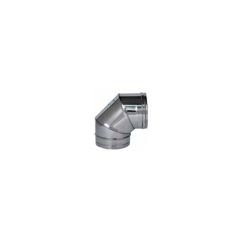 foto del prodotto europrofil gomito a 90 inox aisi 304 per stufa cm. 25 idroweb