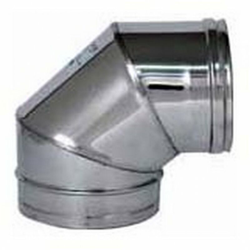 foto del prodotto europrofil gomito curva tubo a 90 in acciaio inox aisi 316 per stufe 8 cm
