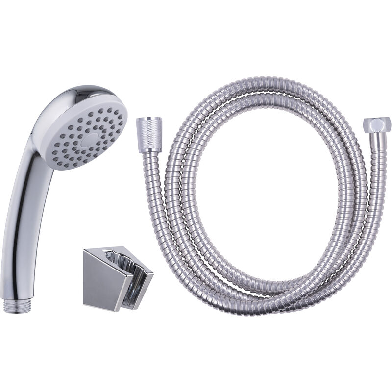 foto del prodotto eurosanit duo doccetta a 1 getto cromata siesta flessibile in acciaio inox da, lunghezza 1,5 m supporto in abs
