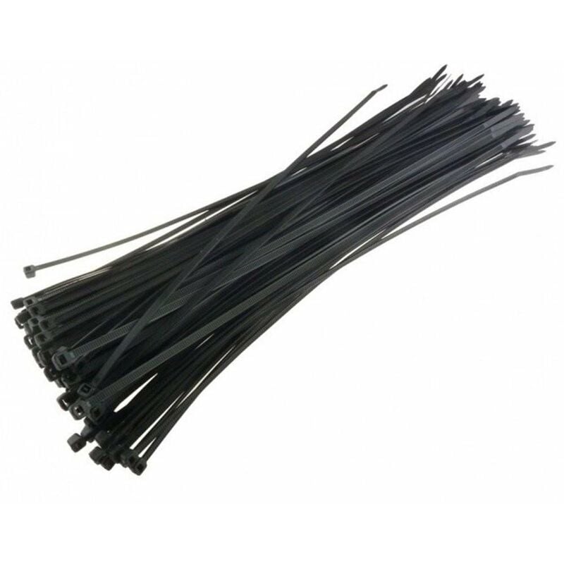 foto del prodotto eurostore07 100 fascette autoserranti nylon nere 3,5x300 cablaggio cavi ferr 91268