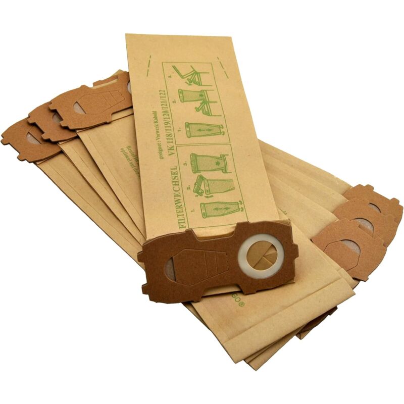 foto del prodotto eurostore07 8 sacchetti folletto 120 121 122 in carta 1 qualita no originali