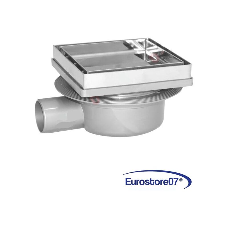foto del prodotto eurostore07 chiusino sifonato telescopico porta piastrelle cm 13 x 13 x h. 7 11 40 mm