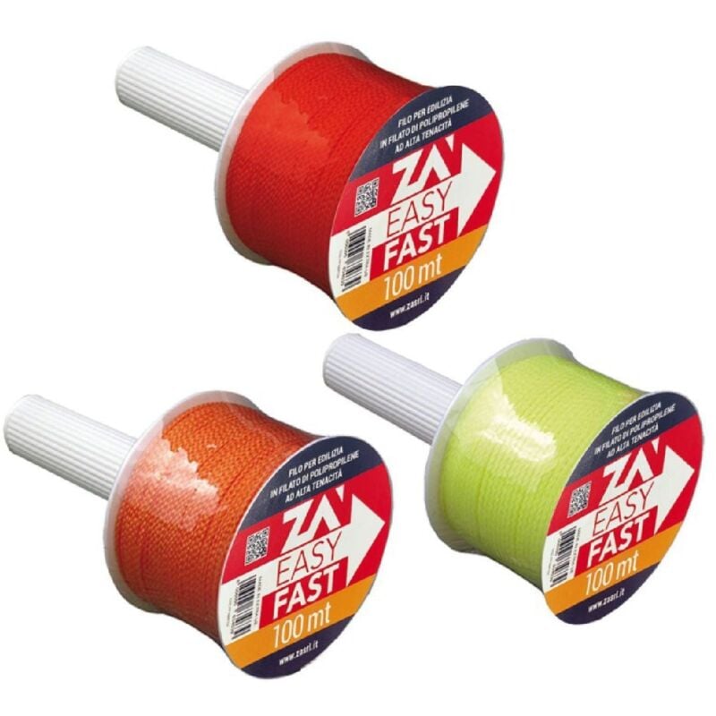 foto del prodotto eurostore07 filo per edilizia in polipropilene resistente con sistema riavvolgibile 100 mt rosso 1 pezzo