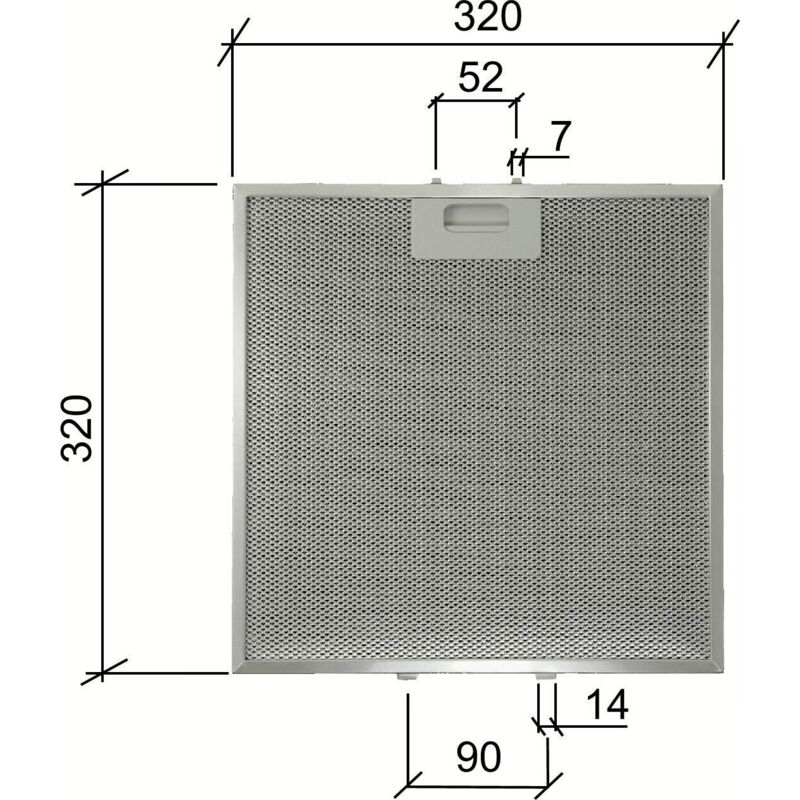 foto del prodotto eurostore07 filtro alluminio metallico cappa 32x32 elica circo barriera corallina cristallo