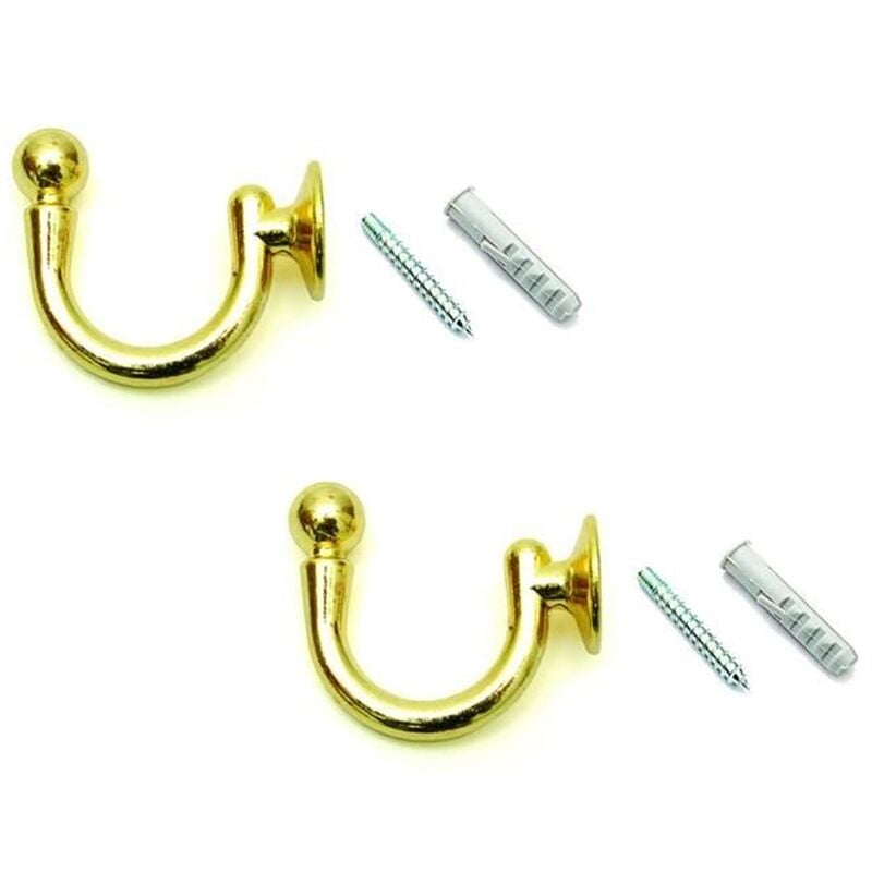 foto del prodotto eurostore07 ganci raccoglitenda super oro mm.48 con viti e tasselli pz 2 ca 500