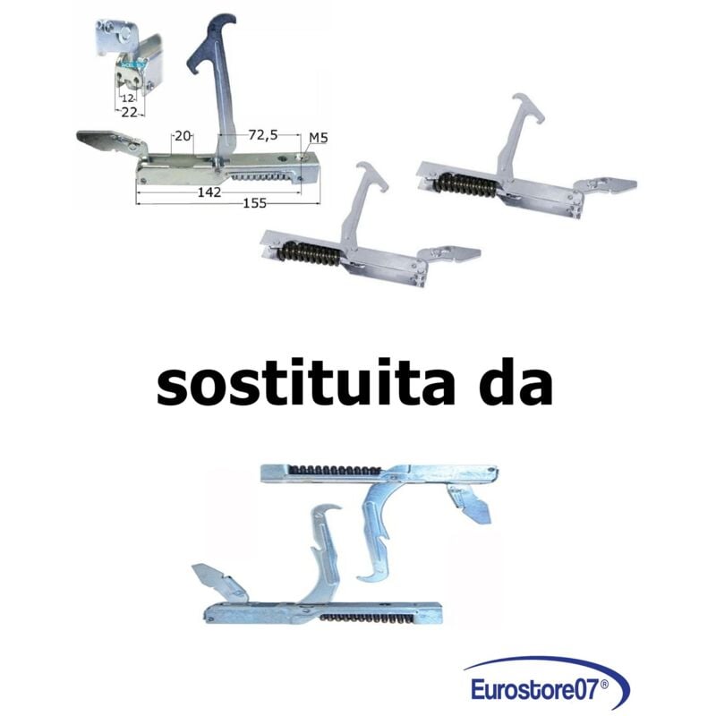 foto del prodotto eurostore07 lofra cerniera forno cm 80 90 sportello 3 vetri 2 cerniere 03040079 c 62