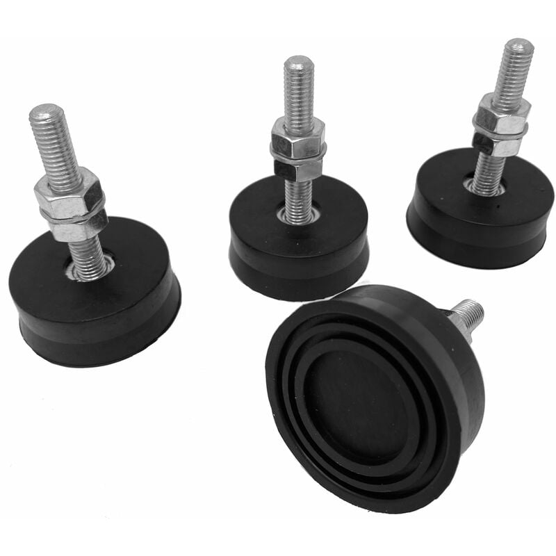 foto del prodotto eurostore07 ormant kit antivibranti da pavimento antivibrante antiscivolo con piedino con regolazione 56 20 mm m10 cfz. 4 pz