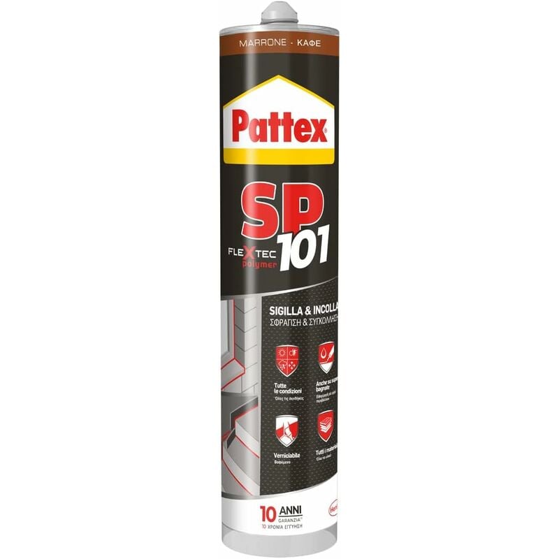 foto del prodotto eurostore07 pattex sigillante sp ml.280 nero in cartuccia per tutti i materiali pz 2