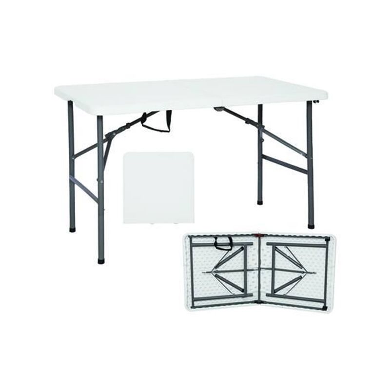 foto del prodotto eurostore07 tavolo birreria pieghevole in hdpe colore bianco cm.122x60x74h.