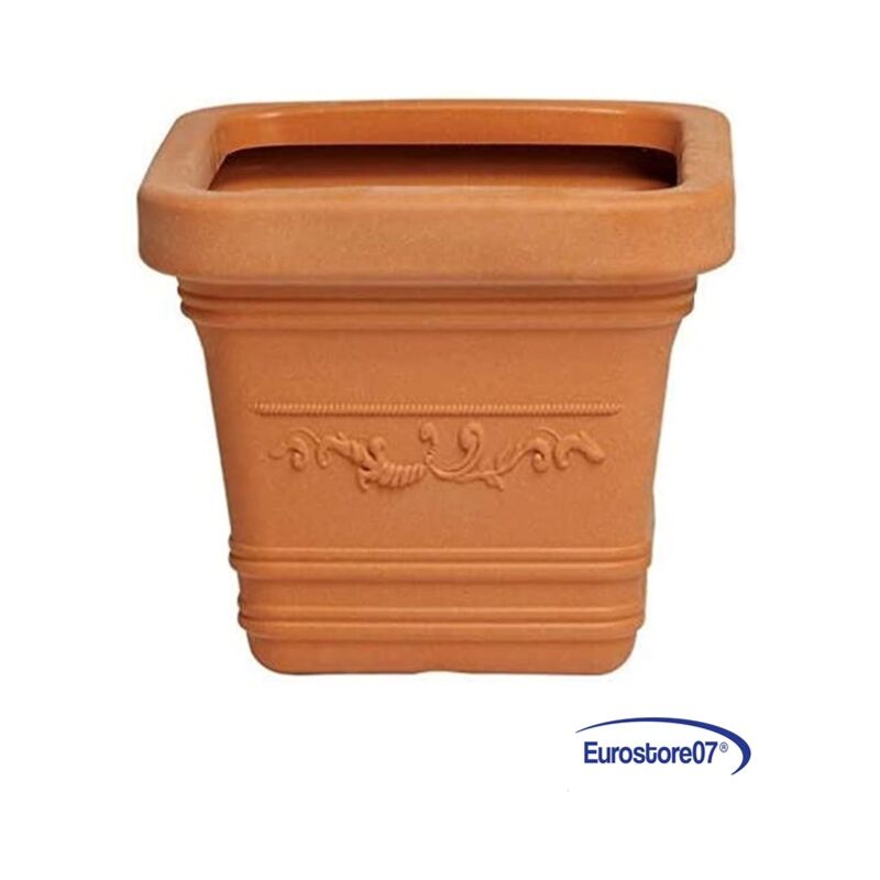 foto del prodotto eurostore07 vaso fioriera quadra prestige in resina cm 40 x 40 h.35 lt.33 df 6126630