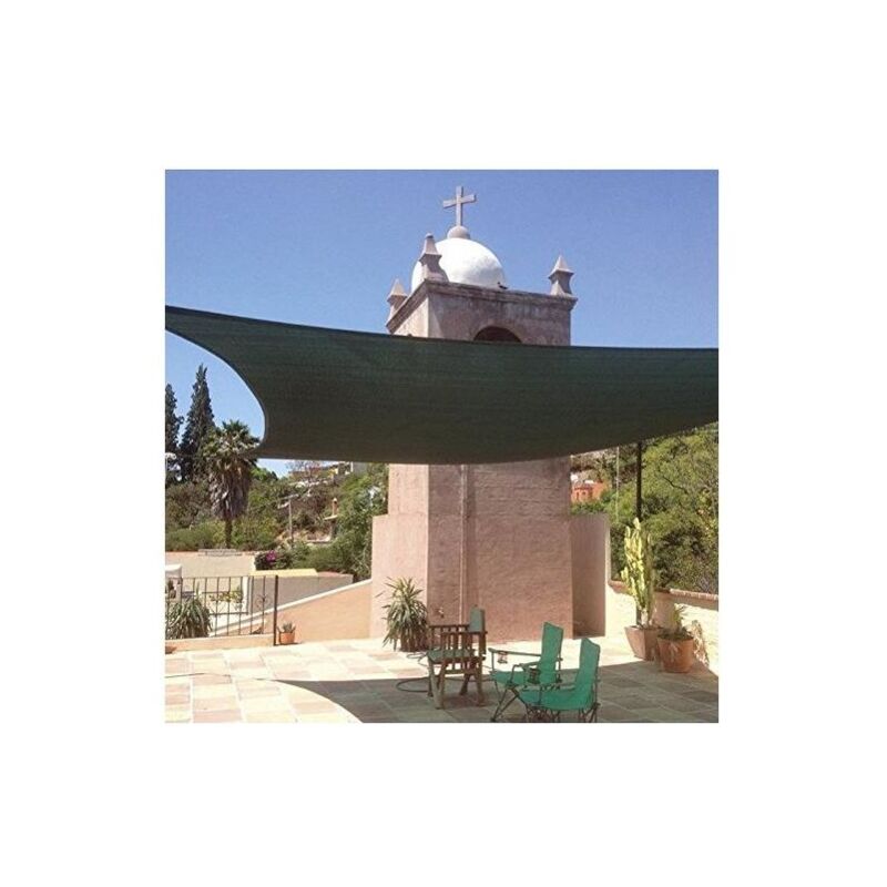 foto del prodotto eurostore07 vela ombreggiante quadrata 5x5 verde giardino telo copertura tenda