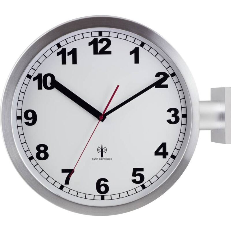 foto del prodotto eurotime et 51764 47 radiocontrollato orologio da parete 40 cm alluminio