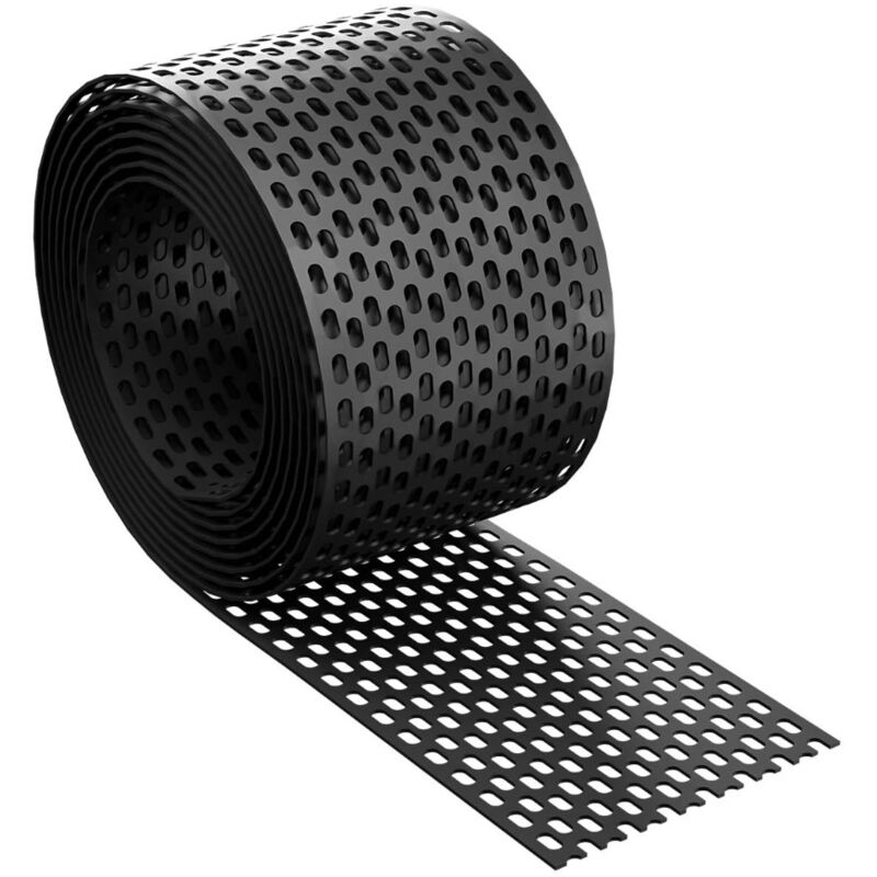 foto del prodotto eurovent griglia di gronda in pvc 80 mm x 5 m ral 9005