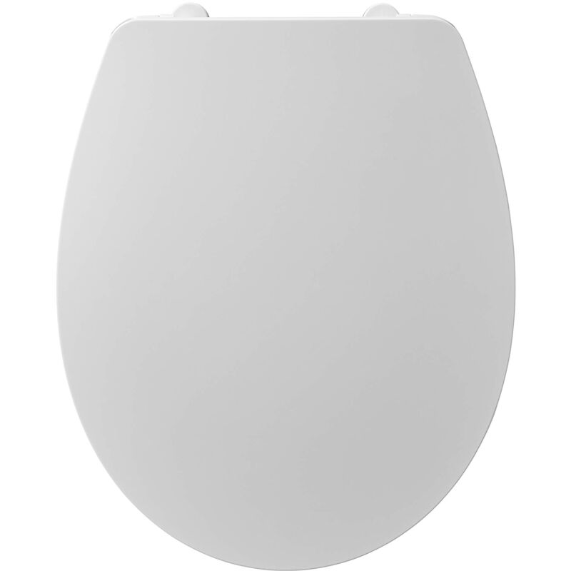 foto del prodotto eurovit, copriwater universale originale con chiusura normale, sedile wc ovale sottile a sandwich, tavoletta wc con fissaggio inferiore regolabile,
