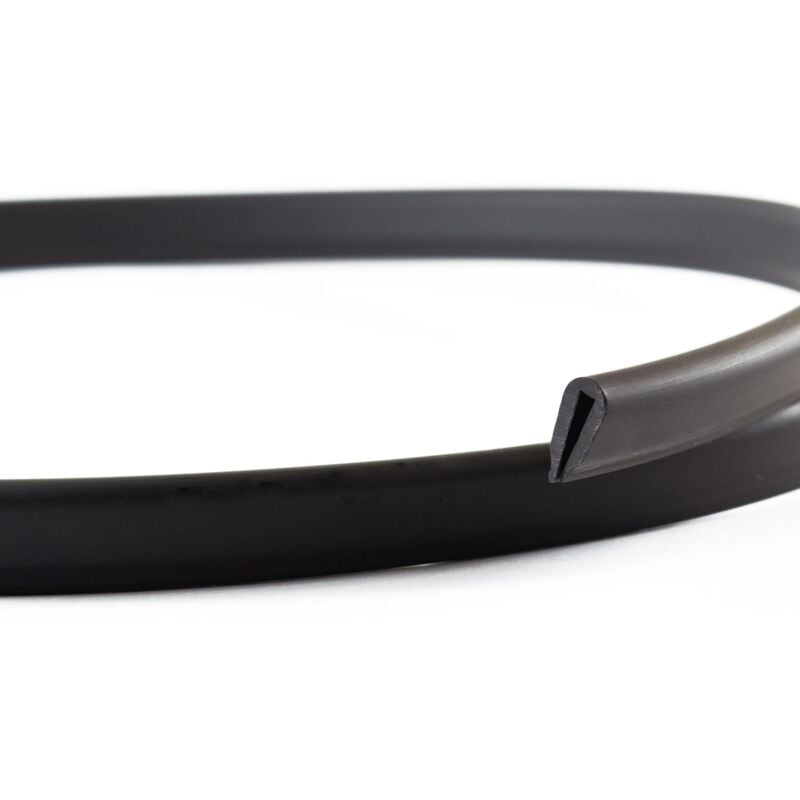 foto del prodotto eutras 10 m protezione dei bordi kso4005 nero 1,3 mm protegge e ammorbidisce gli spigoli per lamiera perfetto per le curve e i tornanti