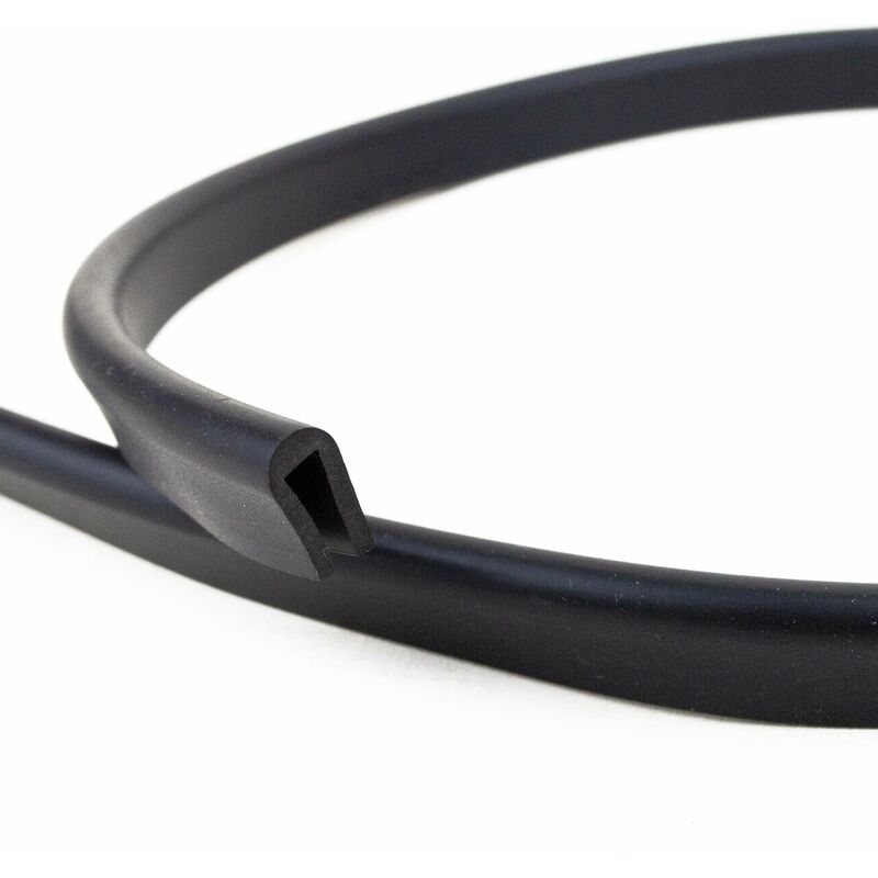 foto del prodotto eutras 10m fp3007 guarnizione perimetrale in gomma 4 mm protezione del bordo protegge e sigilla in modo affidabile per lamiera, vetro ed