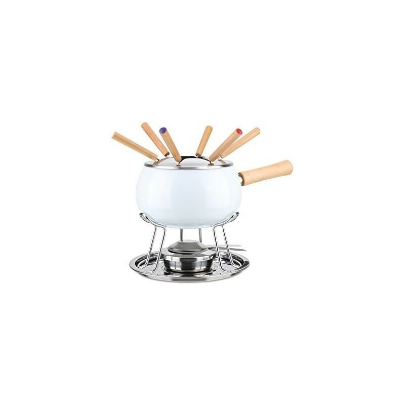 foto del prodotto eva set fonduta pz.12 inox sm.bianco