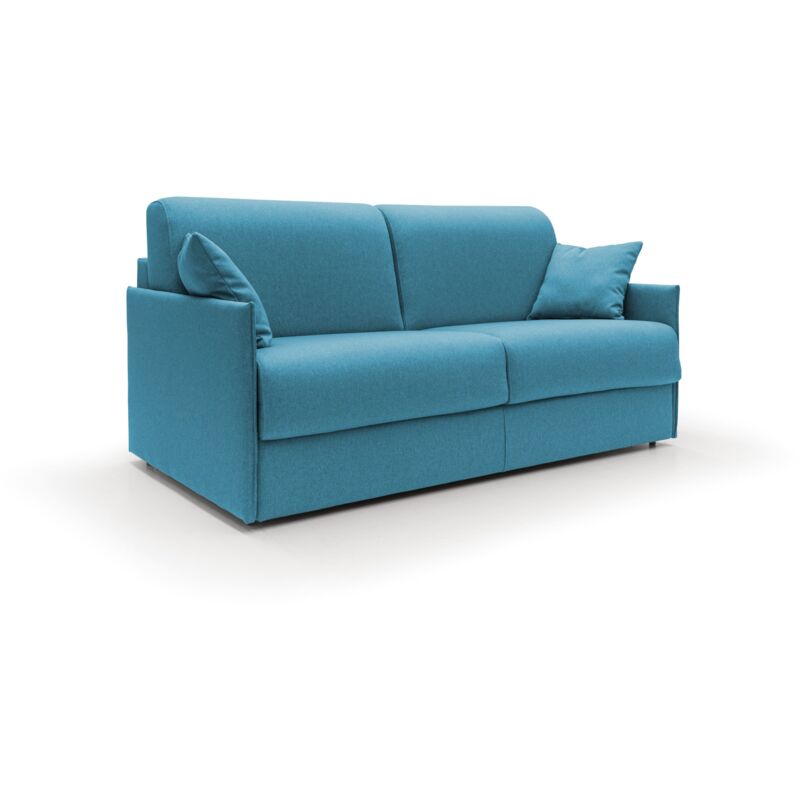 foto del prodotto evans divano letto matrimoniale in tessuto impermeabile t13 149 cm mat. 120x197 azzurro