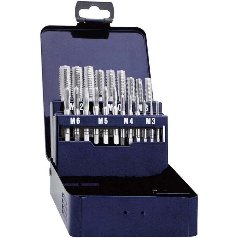 foto del prodotto eventus by exact 10701 kit maschi a mano 21 parti metrica taglio destrorso din 352 hss 1 kit