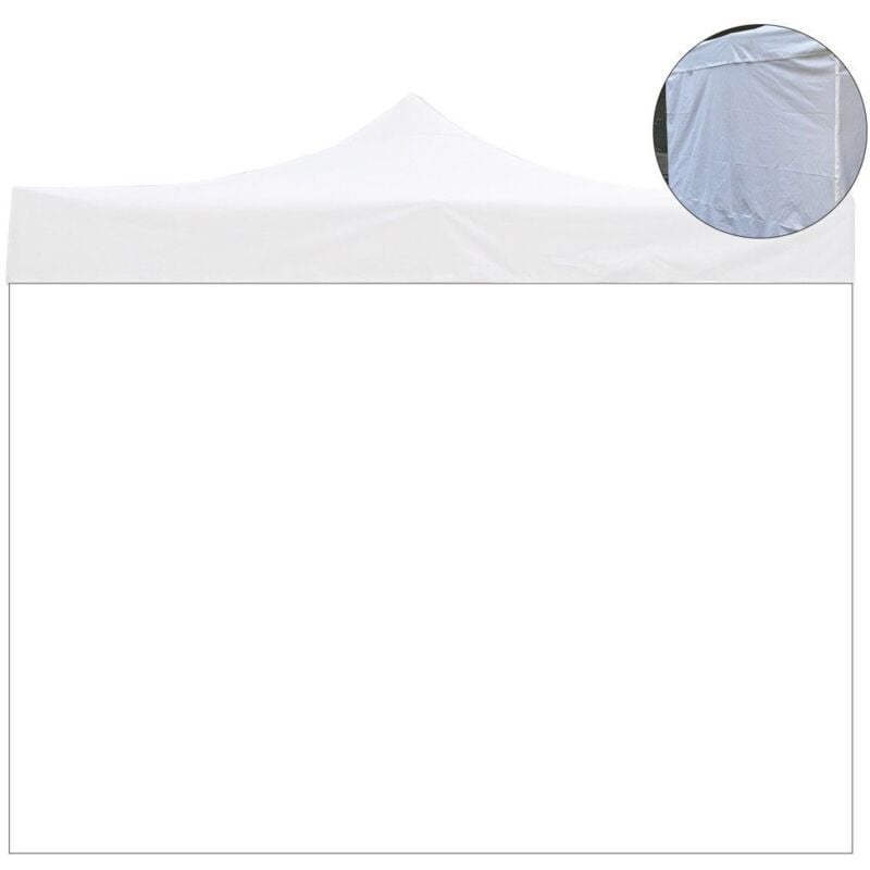 foto del prodotto evergreen telo laterale 2x2mt bianco impermeabile ricambio per gazebo richiudibile 2x2mt