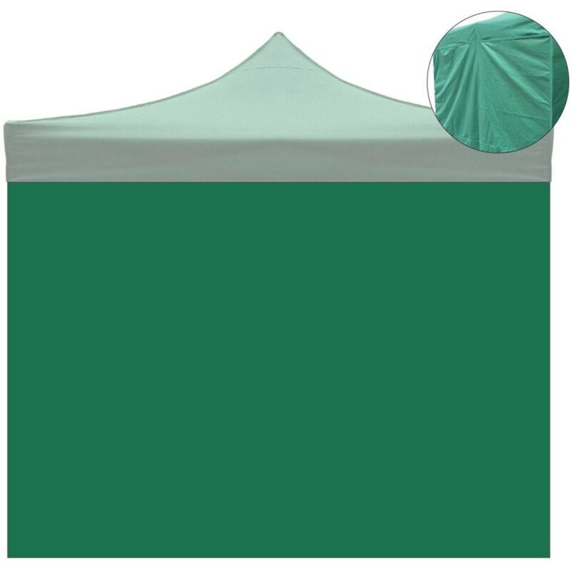 foto del prodotto evergreen telo laterale 3x2mt verde impermeabile per gazebo richiudibile 3x3mt