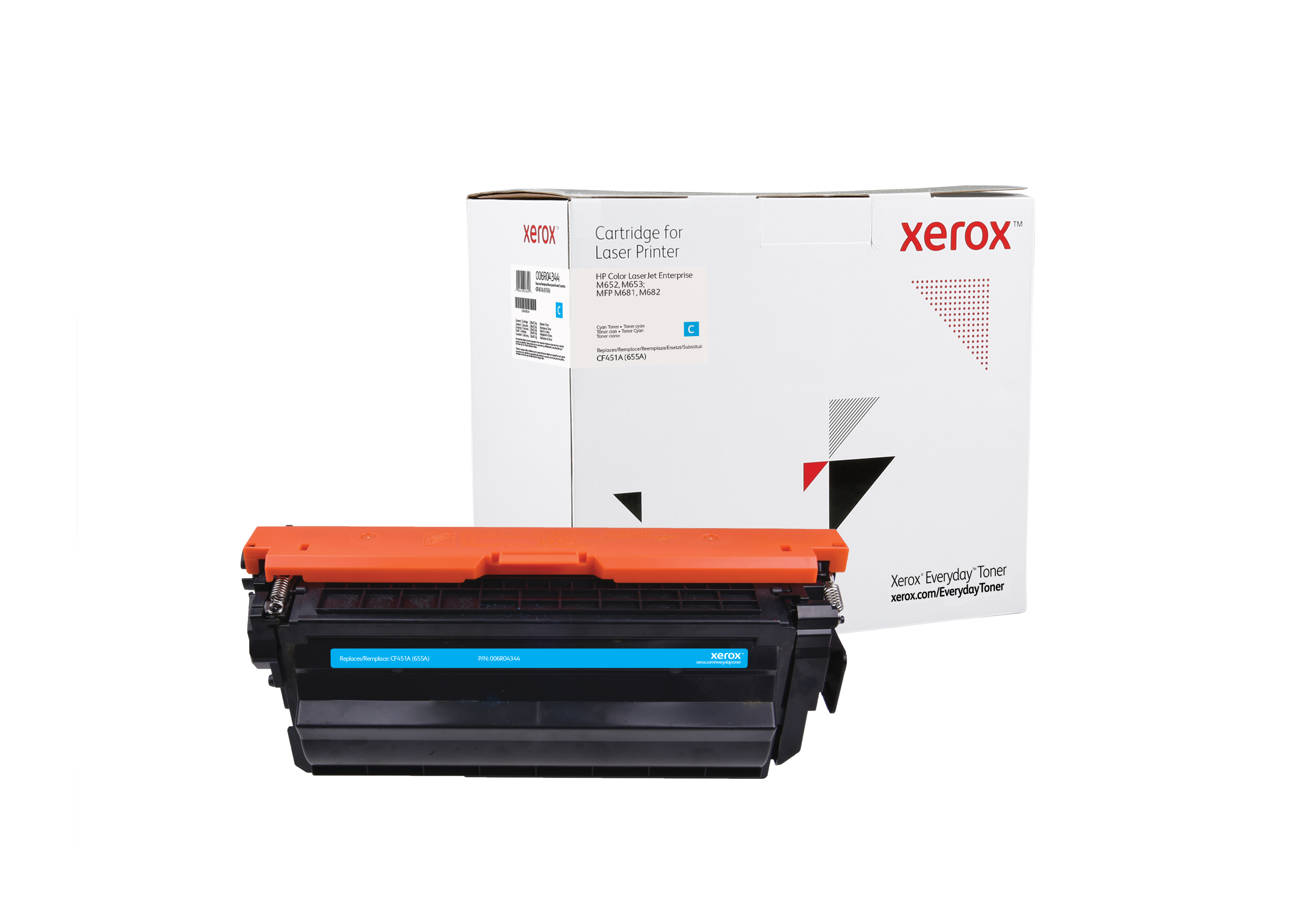 foto del prodotto everyday rigenerato toner rigenerato everyday di xerox ciano compatibile con hp 655a cf451a , capacit standard