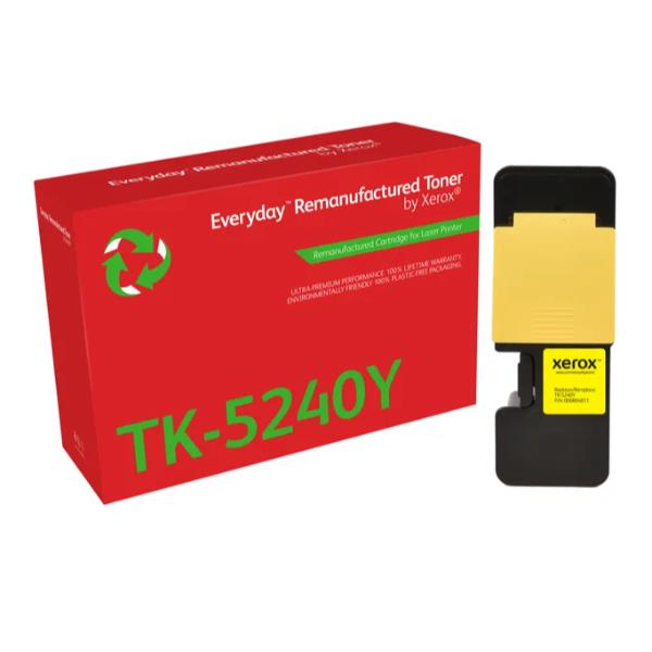 foto del prodotto everyday rigenerato toner rigenerato everyday di xerox giallo compatibile con kyocera tk 5240y, capacit standard