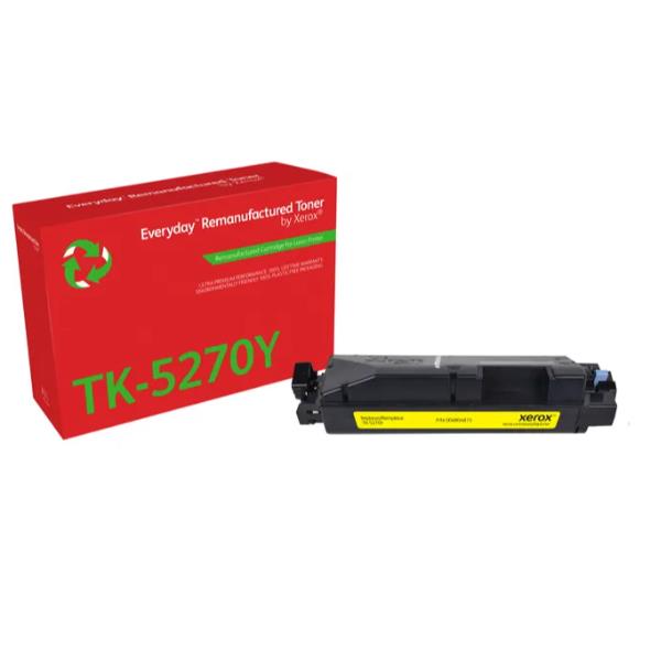 foto del prodotto everyday rigenerato toner rigenerato everyday di xerox giallo compatibile con kyocera tk 5270y, capacit standard