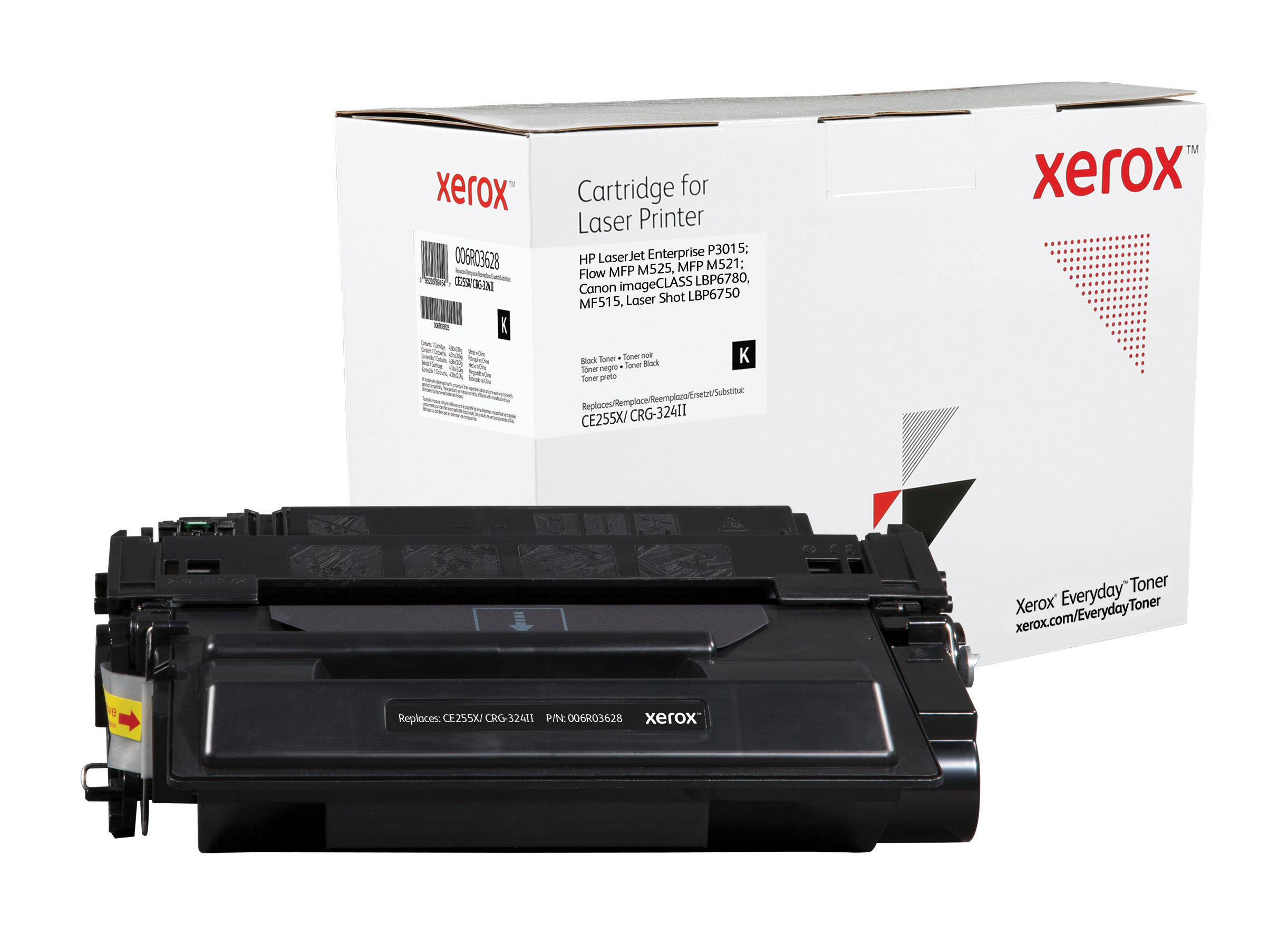 foto del prodotto everyday toner di xerox nero compatibile con hp 55x ce255x , alta capacit 