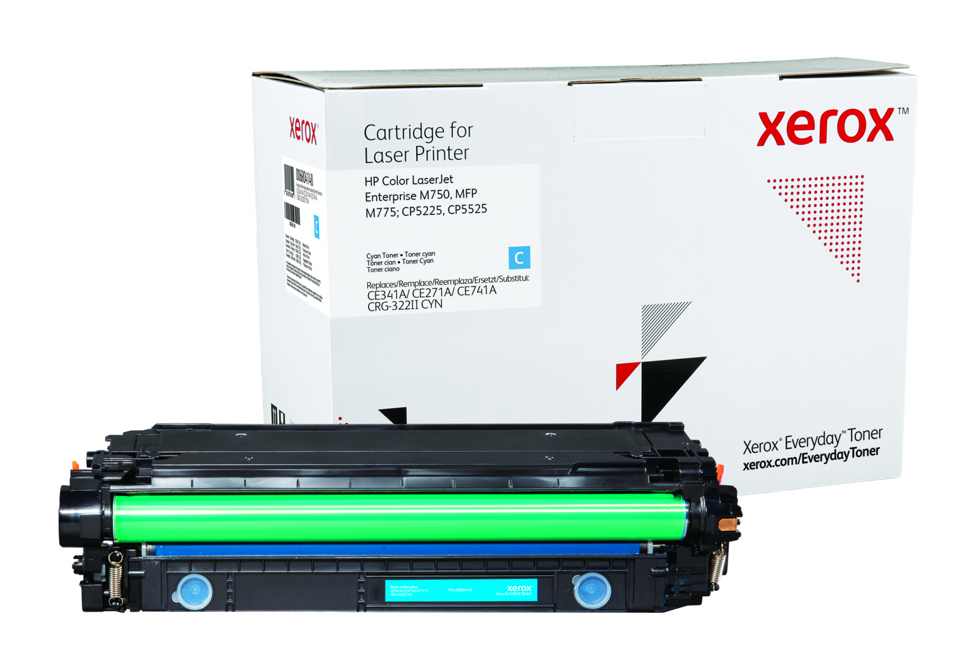 foto del prodotto everyday toner rigenerato di xerox ciano compatibile con hp 651a 650a 307a ce341a ce271a ce741a , capacit standard