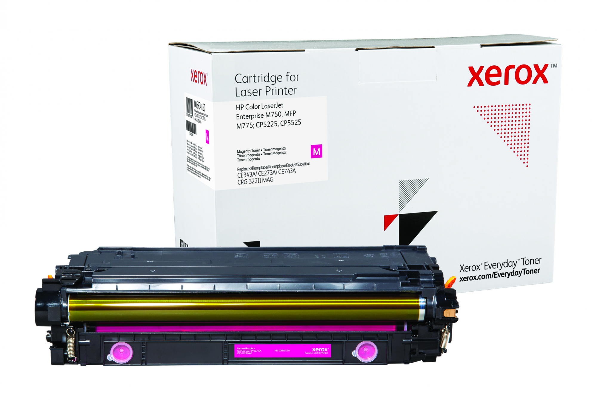 foto del prodotto everyday toner rigenerato di xerox magenta compatibile con hp 651a 650a 307a ce343a ce273a ce743a , capacit standard