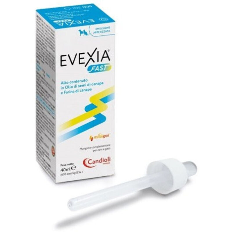 foto del prodotto evexia fast per cani e gatti da 40 ml candioli