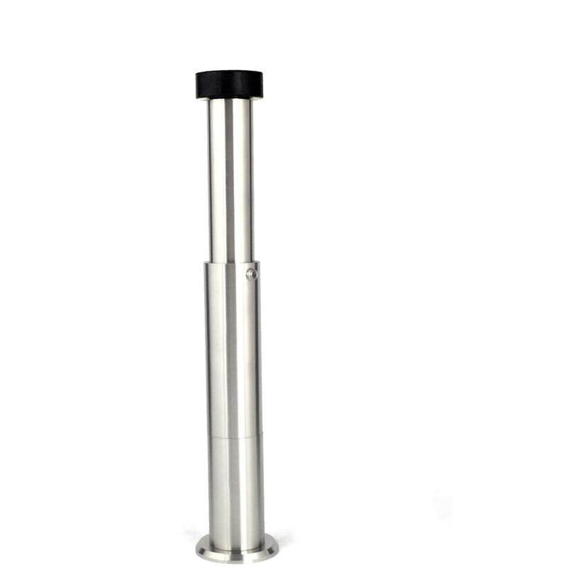 foto del prodotto evi herrajes fermaporta pour mur regolabile 88 160 mm gomma nera acciaio inox finitura opaca compresi utensile, vite tassello di fissaggio mod.