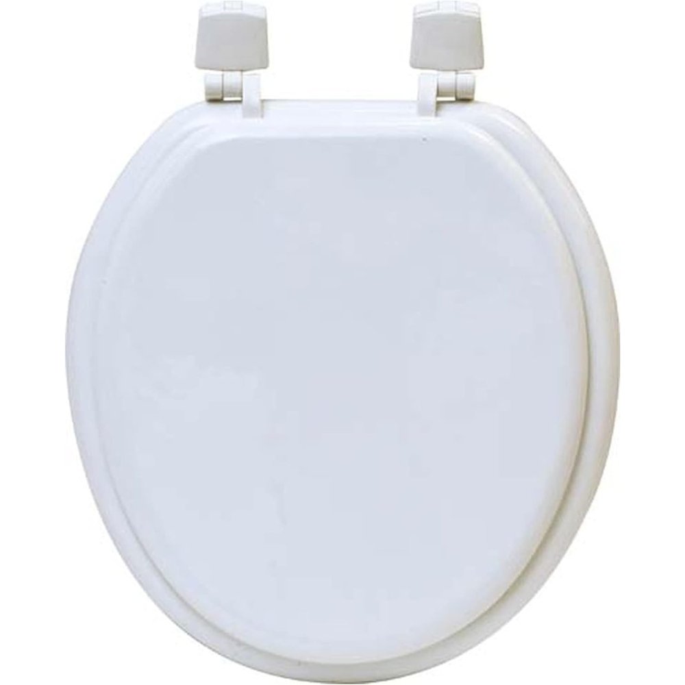 foto del prodotto evideco 4105100 sedile wc rotondo in legno modellato tinta unita