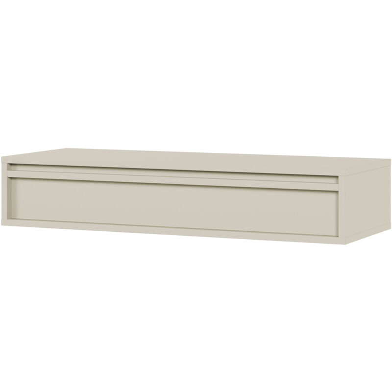 foto del prodotto evo consolle 90 cm con cassetto sospesa grigio beige selsey
