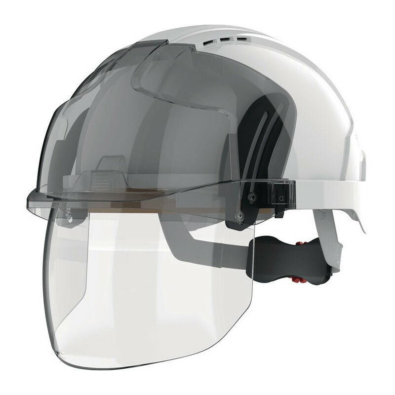 foto del prodotto evo vistashield white smoked abs industrial escalation helmet in 397. en 50365 jsp
