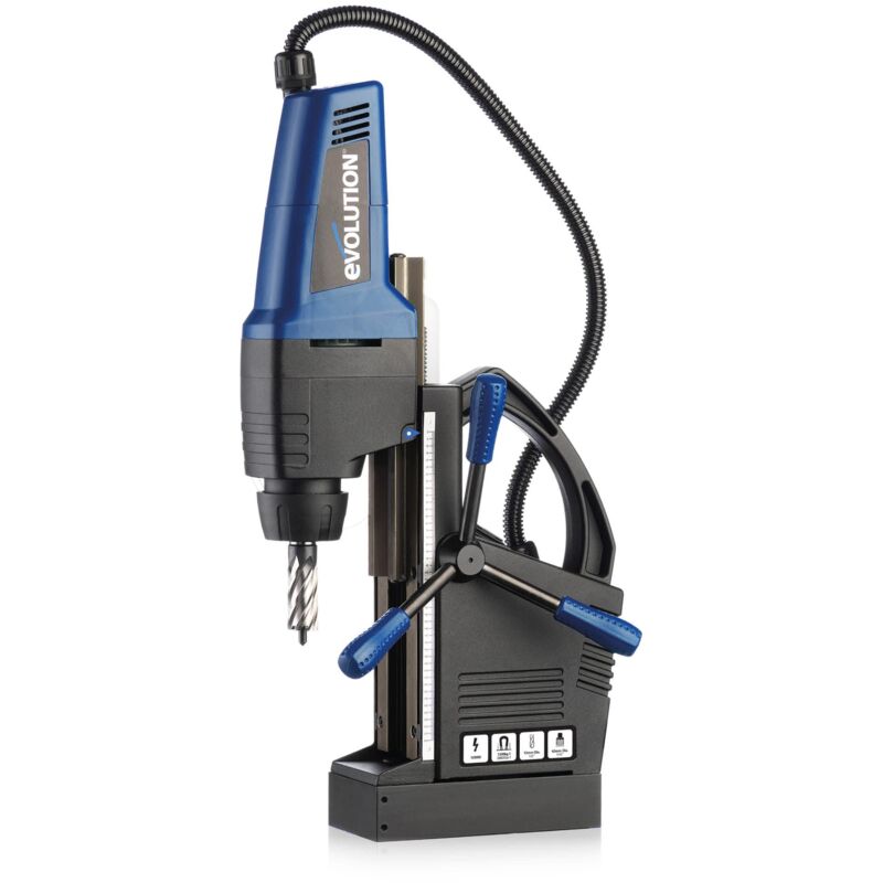 foto del prodotto evolution evomag42 42 mm trapano magnetico industriale per acciaio qualit industriale ideale per ponti, scheletri in acciaio e impalcature