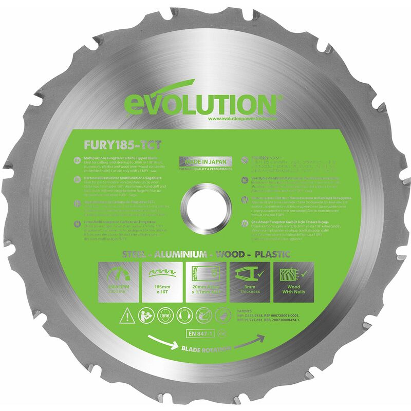 foto del prodotto evolution fury lama multiuso, 185 mm