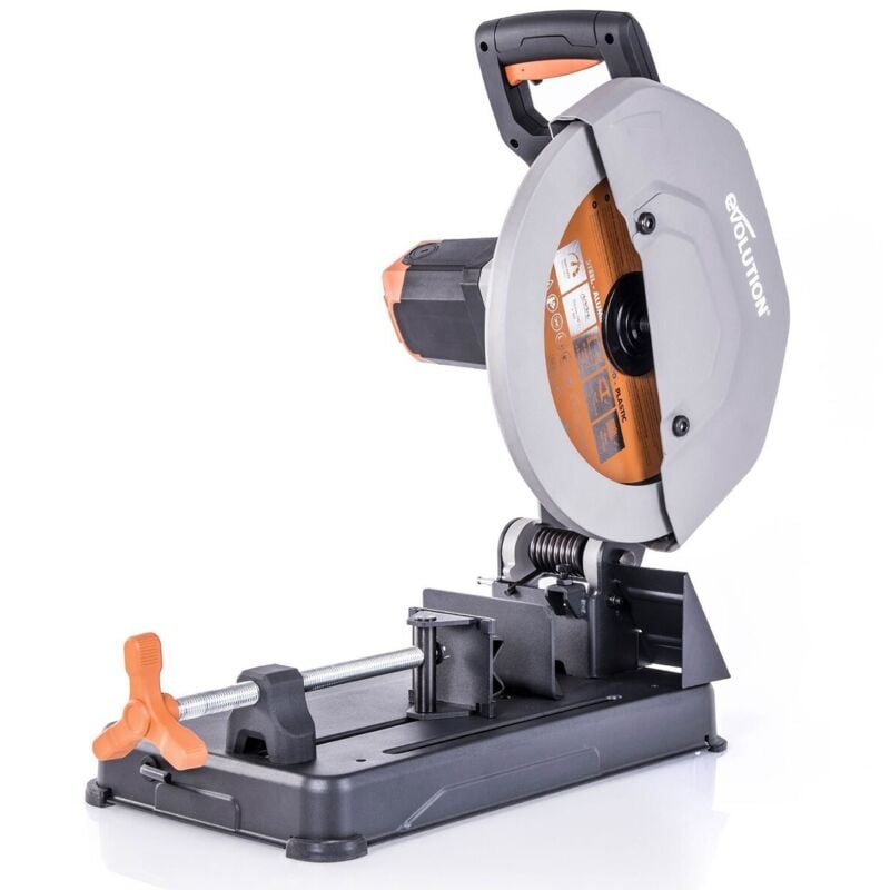 foto del prodotto evolution power tools 083 0003 r355cps troncatrice per ferro multi materiale, esegue tagli su acciaio, alluminio, plastica e legno anche con