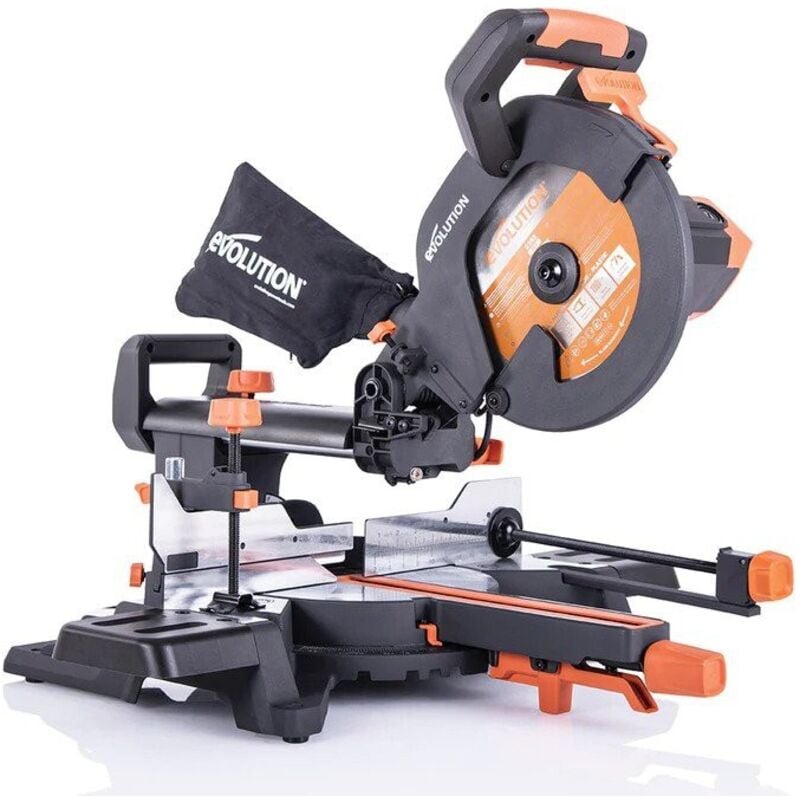 foto del prodotto evolution power tools r255sms troncatrice radiale scorrevole multi materiale 255 mm con pacchetto plus, 230 v