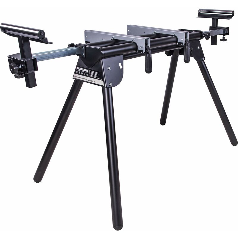 foto del prodotto evolution power tools supporto troncatrice con estensioni, nero